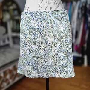 J. Crew Pencil Skirt in Blue and Green Print